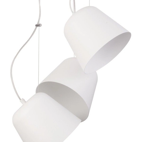 Lampa wisząca TIKET biała 3 pkt