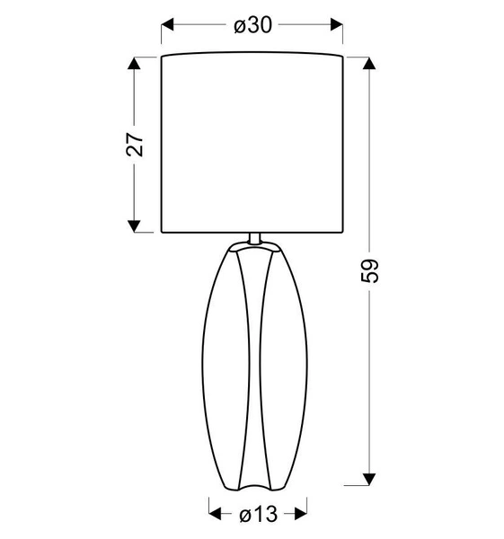 Lampa stołowa/nocna PALMA 41-79978 ceramiczna biała 1x60W E27