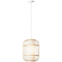 Lampa wisząca Brilliant Bones 1x40W E27 Naturalny Metal/Bambus/Tekstylia