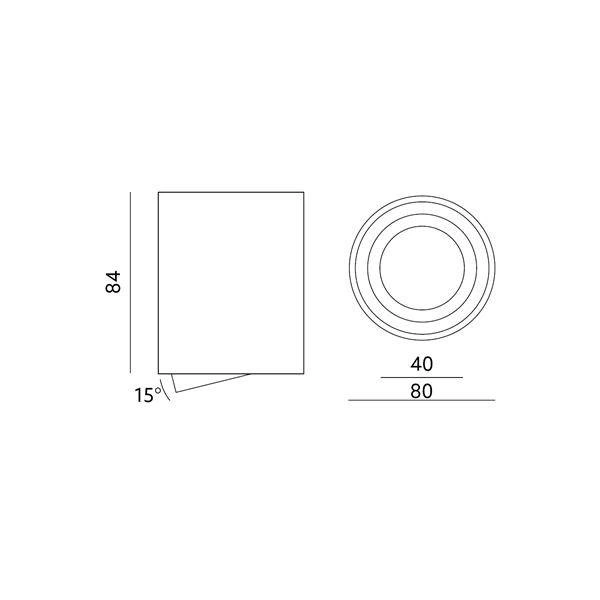 Oprawa do nabudowania OH36 CZARNA