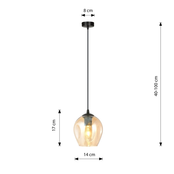 Lampa wisząca Emibig ISTAR 1 BL MIODOWY 677/1