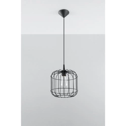 Industrialna lampa wisząca CELTA  SL.0296 Czarna 1xE27