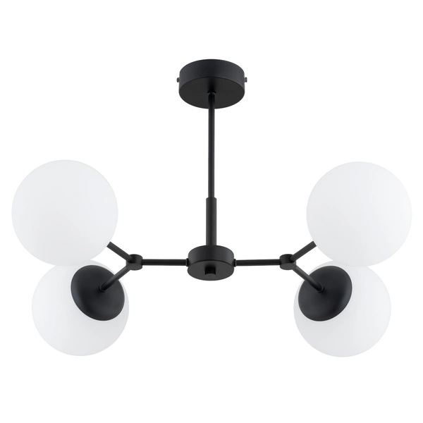 Lampa sufitowa ALFA FOTON CZARNA & BIAŁA 4xE14 60cm | 63343