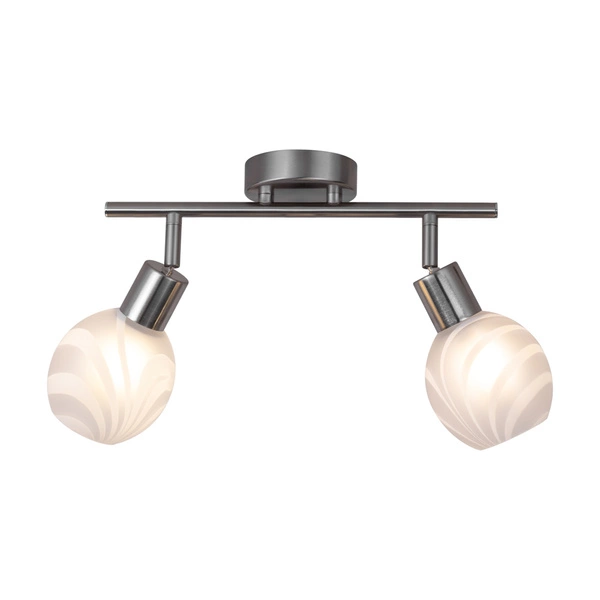 Lampa Sufitowa Sara 2xE14 Max.40W Metal Satin/Białe Szkło 2841022