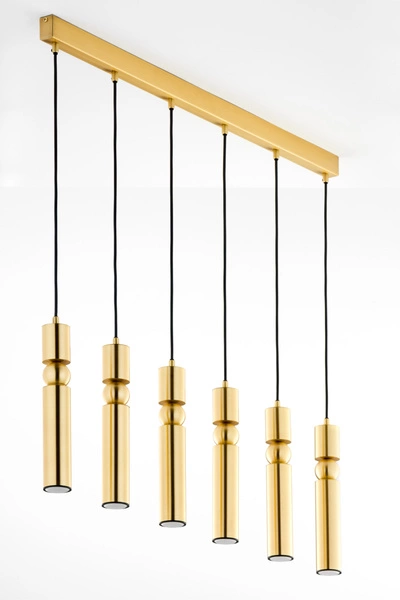 Nowoczesna Lampa wisząca ALAS wys. 120cm 6xG10 14W IP20 | Złoty