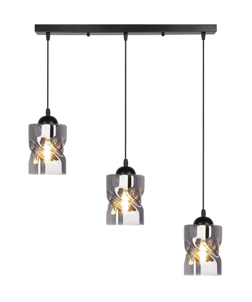 Lampa wisząca FELIS, 33-00149, czarny/dymiony, 3x60W E27