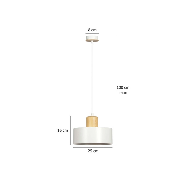 Lampa wisząca Emibig TORIN 1 Biały 1047/1