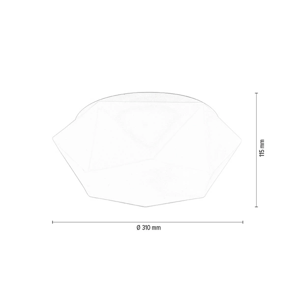 Gea Lampa Sufitowa 1xLED Zintegrowana 1200lm 2700K 12W Biały Metal/Białe Szkło 4723002