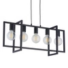 Nowoczesna lampa wisząca EDEN 5x E27 60W szer. 76cm | czarny