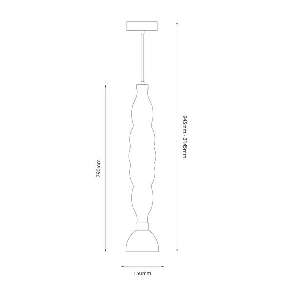Lampa wisząca LUCCO smoked 18W