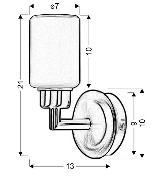 LAMPA MIRROR KINKIET 1x40W G9 NIKIEL MAT