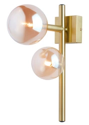 Nowoczesny Kinkiet NEPTUN wys. 36cm 2xG9 14W IP20 | Mosiądz patynowany