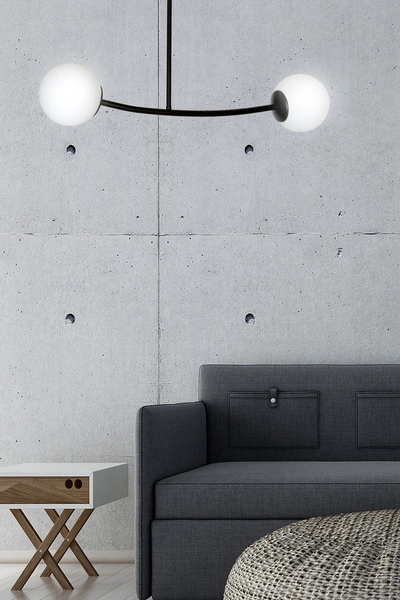 Lampa sufitowa Emibig HALLDOR 2 Czarny 1024/2