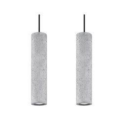 Lampa wisząca LUVO 2 czarna stal, beton, SL.0654