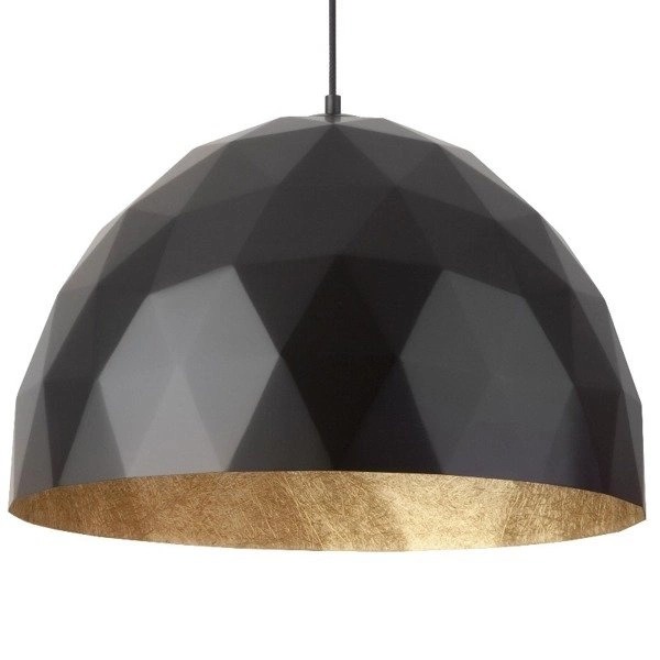 Lampa wisząca DIAMENT czarno - złota 50cm