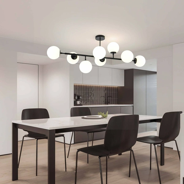 DORADO 8 Lampa wisząca/sufitowa czarna OP.OŚW. 8PŁ