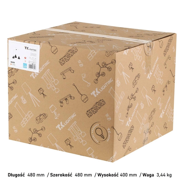 CONO BLACK LAMPA WISZĄCA 3 6629