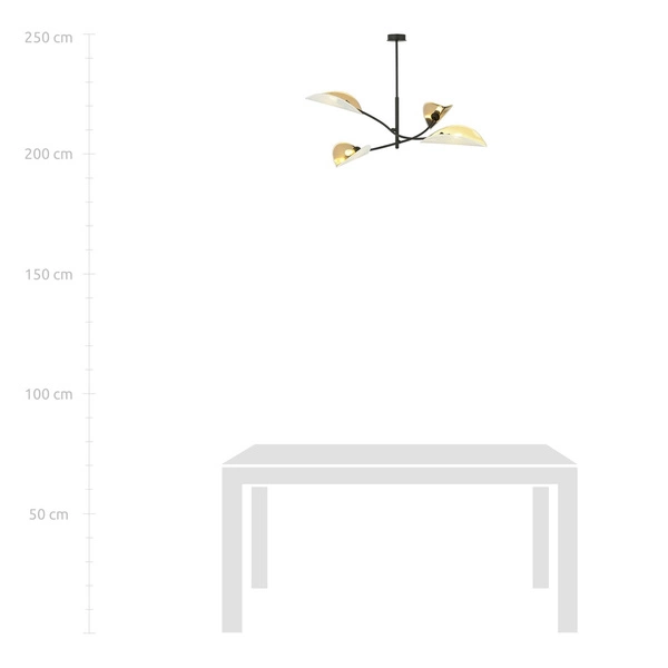 Lampa sufitowa Emibig LOTUS 4 Biały/GOLD 1107/4