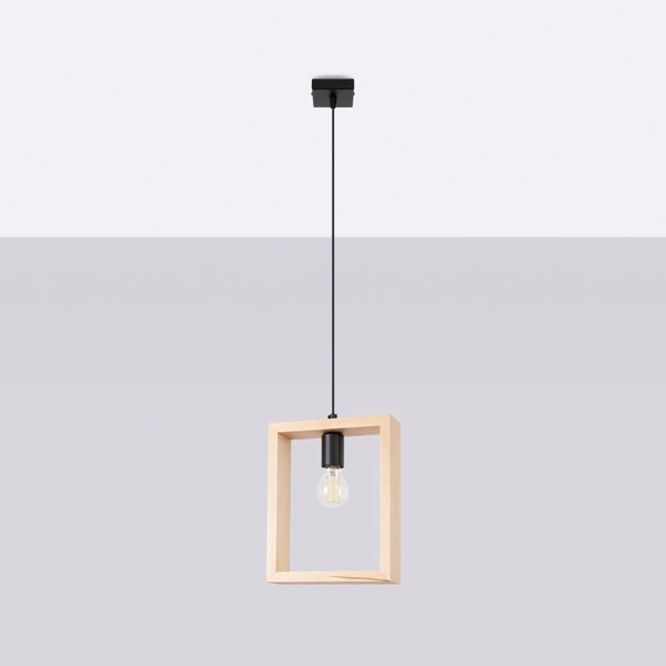 Lampa wisząca ARIES naturalne drewno