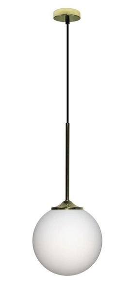 Lampa wisząca GLASGOW LEDEA, 18 cm, 50101280, złoty/biały, 1x40W E27