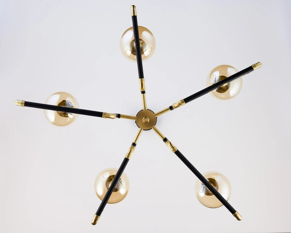 Nowoczesny Żyrandol IBRA wys. 82cm 5xG9 14W IP20 | Złoty