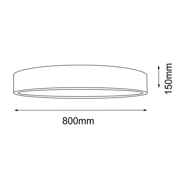 Plafon Bungo 80 - Czarny 1157 Antigo