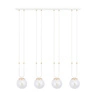 Lampa wisząca Emibig GLAM 4 Biały/TRANSPARENT 1116/4