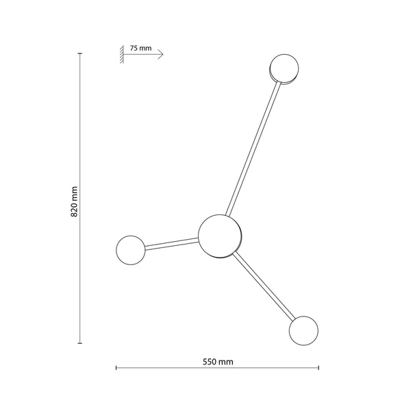 Nowoczesny kinkiet ścienny AVIA 3xGX53 | Czarny 6809