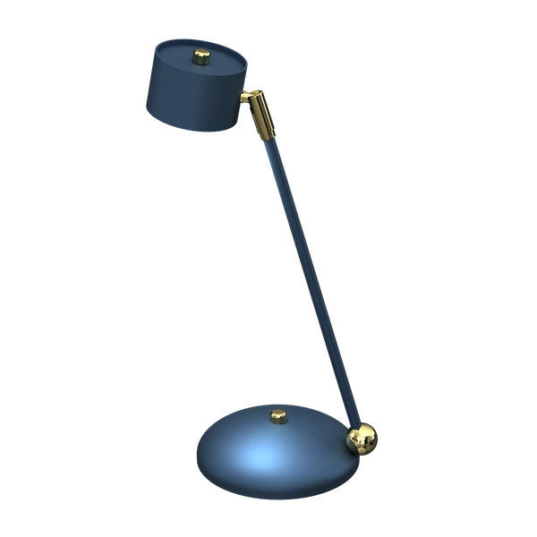 Lampka biurkowa ARENA, MLP7776, niebieski/złoty, 1x11W GX53