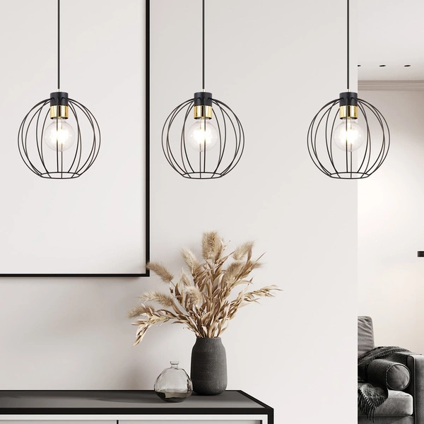 Lampa wisząca Emibig GINO 3 Czarny/GOLD 1222/3