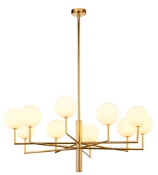 Nowoczesny Żyrandol FEME wys. 110cm 10xG9 14W IP20 | Złoty