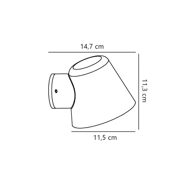 Kinkiet ALERIA GU10 35W Metal | Czarny