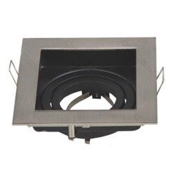 Spot nikiel satyna oczko GU10 kwadrat 10cm