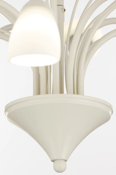 Klasyczny Żyrandol GLORIOSA wys. 50cm 10xG9 14W IP20 | piaskowo-szary