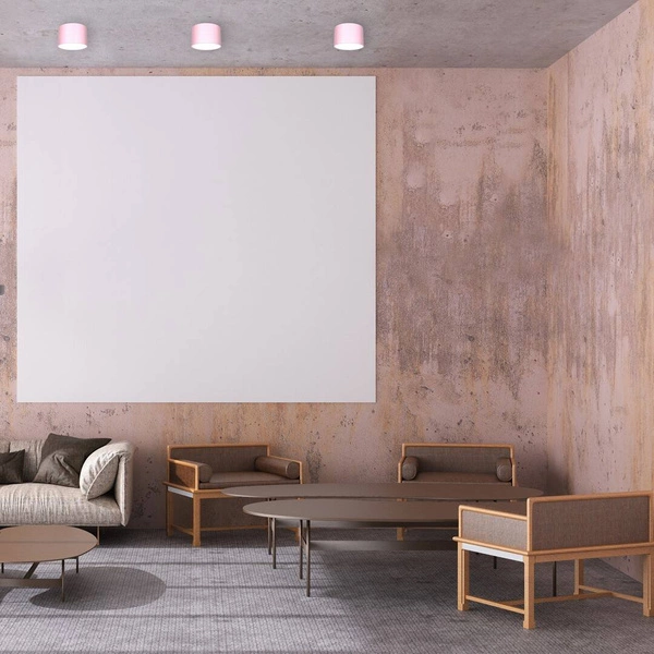 Lampa sufitowa spot DIXIE PINK GX53 szer. 8cm | różowy