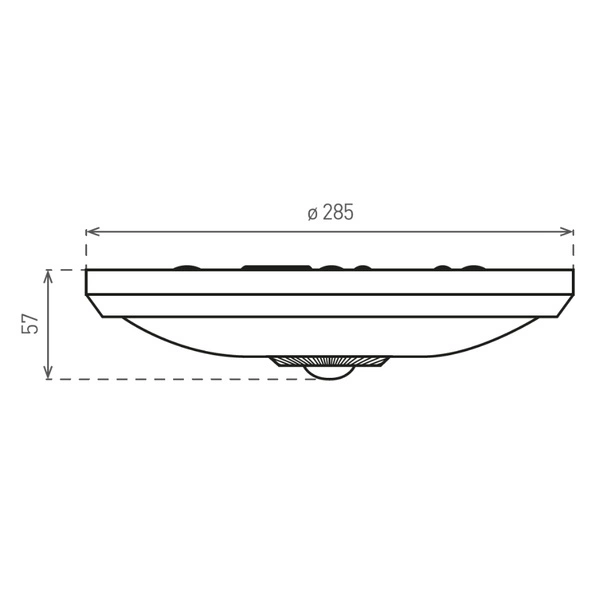 Plafon sufitowy LED MANA ROUND 16W IP54 IK10 czujnik ruchu PIR | biały