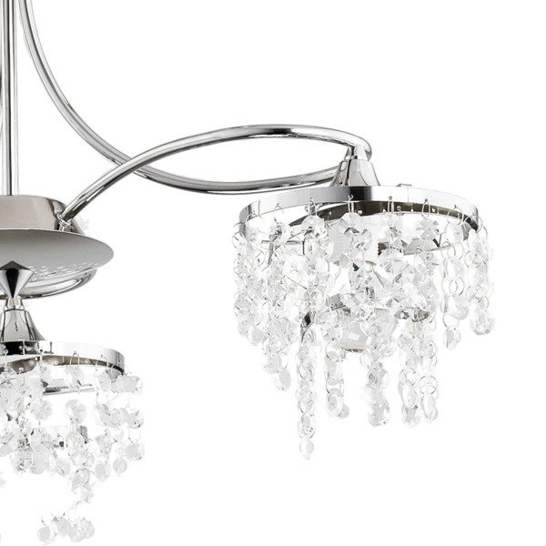 Żyrandol kryształowy KALIOPA chrom