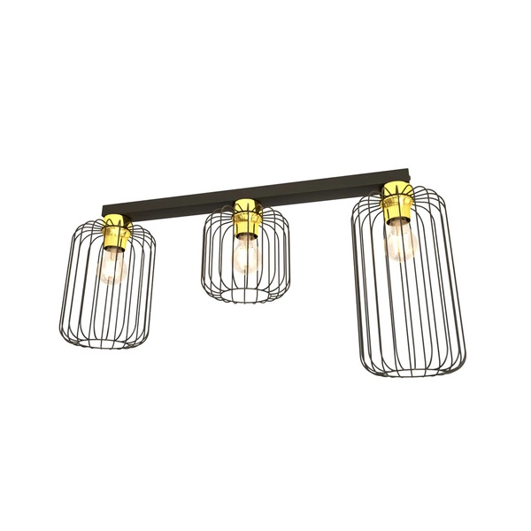 Lampa sufitowa Emibig BARN 3 BL GOLD 1366/3