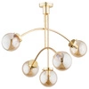 Lampa sufitowa ALFA LUSCO ZŁOTA 5xE14 74cm | 27135
