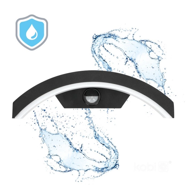 Kinkiet zewnętrzny nad drzwi z czujnikiem ruchu LED OME 10W 4000K LX IP54 czarny