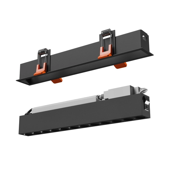 GRID S OPRAWA PODTYNKOWA 12W CCT 230V 40st IP20 230x34x61mm CZARNY 5 LAT GW. SPECTRUM