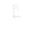 Lampa stołowa TRIFLE GRAY 44cm G9 | szary 7760
