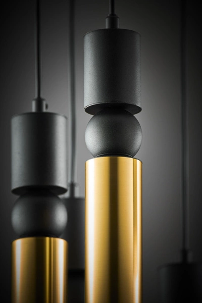 Nowoczesna Lampa wisząca ALAS wys. 35-136cm 7xG10 14W IP20 | Złoty