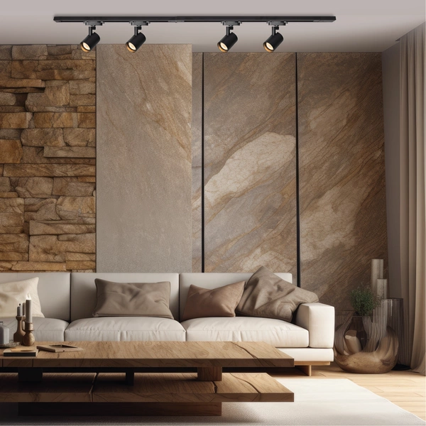 Zestaw szynowy 1-fazowy Volf Track szyna + oprawy 4xGU10 1,5m | Czarny