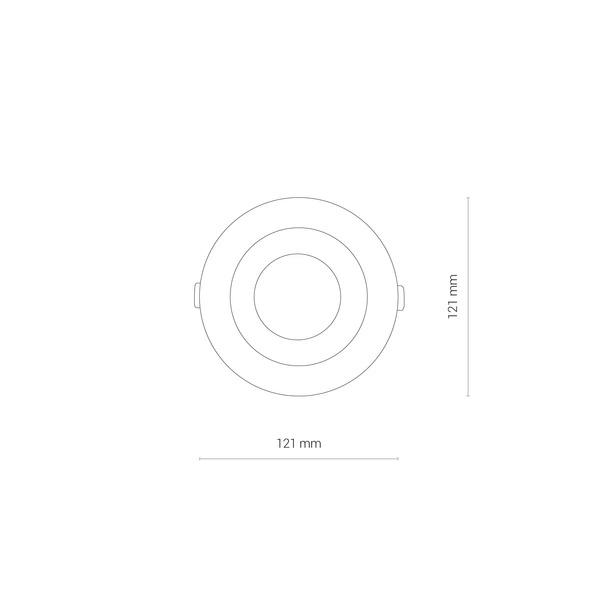 Downlight lampa sufitowa wpuszczana KEA 20W LED 4000K IP44 | biała 8772