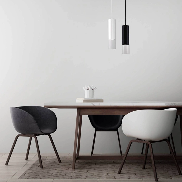 Lampa wisząca Manacor 1, biały/transparentny, 1x50W GU10