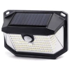 Kinkiet solarny LED z czujnikiem ruchu, trójstronny, czarny 6500K