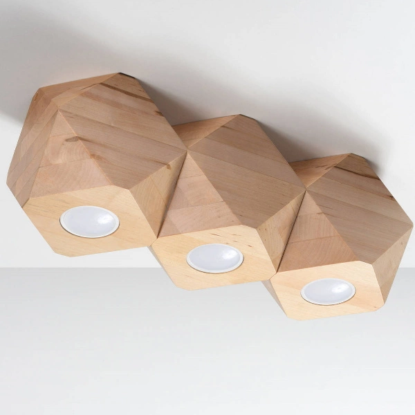 Plafon WOODY 3 naturalne drewno SL.1010