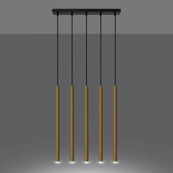 Lampa Wisząca PASTELO 5L złoty połysk