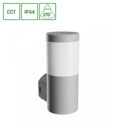 STELLA COLUMN WALL GU10 6W CCT 230V 270ST IP44 IK08 100X120X245MM SZARY OKRĄGŁA ELEWACYJNA